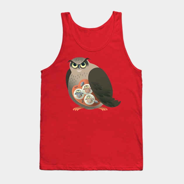 Baby Owl Tank Top by viSionDesign